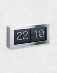 FLIP CLOCK WITH CASE / BLACK - SILVER