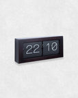 FLIP CLOCK WITH CASE / BLACK - SILVER